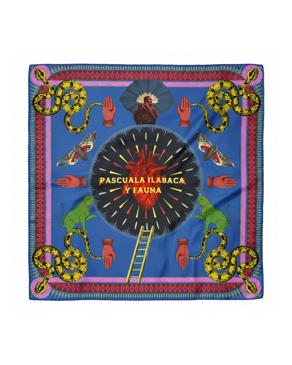Pañuelo "Pascuala Ilabaca y Fauna"